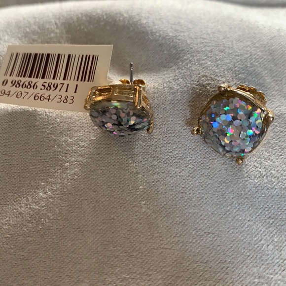 Bloomingdales Aqua brand Square Stud Earrings - Picture 3 of 4